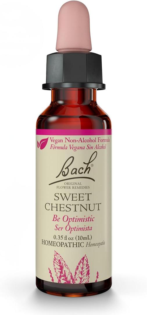 Bach Original Flower Remedies, Sweet Chestnut (Non-Alcohol Formula) - Be Optimistic - Natural Homeopathic Flower Essence for Emotional Balance - Vegan, Gluten Free, Sugar Free - 10mL Dropper