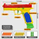 Automatic Shell Ejecting Toy Gun Pistol, Soft Bullet Toy Gun for Boys, Education Model Realistic Toy Pistol Shooting Game Toys Gifts Christmas Birthday for Kids 8+