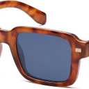 SOJOS Big Trendy Square Polarized Sunglasses Womens Mens, Retro Large Chunky Oversized Rectangle Shades SJ2345