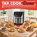 Gourmia Air Fryer - 8 Qt Extra Large Capacity, FryForce360, Digital Display with 12 Presets, Roast, Bake, Broil, Dehydrate, Dishwasher Safe Accessories, Stainless Steel, 8 Quart