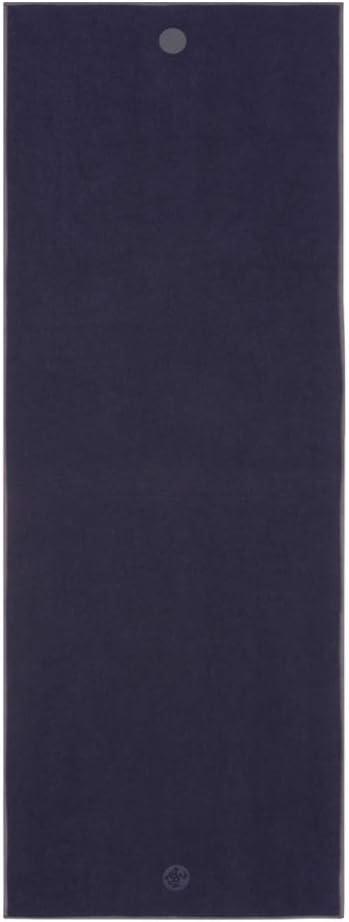 Manduka Yogitoes Yoga Towel  Rubber Grip Dots Non-Slip Bottom, Quick Dry Fitness Towel for Hot Yoga, Pilates, Exercise (79" x 24", Midnight)
