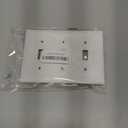  Triple Light Switch Wall Plate, Gloss Finish, Standard Size 3-Gang 4.50" x 6.38", Unbreakable Polycarbonate Thermoplastic, 8813-W, White