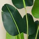Artificial Bird of Paradise Plant 4Ft Fake Tropical Palm Tree with 8Trunks Faux Banana Leaf Trees in Pot for Home Indoor Outdoor Office Modern Decor Housewarming Gift1Pcs