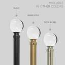 Ivilon Drapery Treatment Window Curtain Rod - Acrylic Ball 1 inch Pole. 28 to 48 Inch. Warm Gold