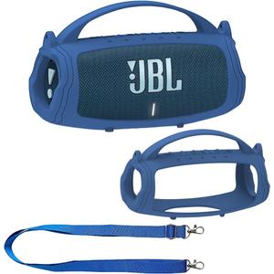 JCHPINE Silicone Cover Case for JBL Charge 5 Portable Bluetooth Speaker, Protective Skin Holder for JBL Charge 5 Speaker Accessories (Blue Case, NOT Fit Wi-Fi Version)