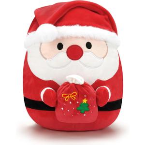 Christmas Santa Claus Stuffed Animal Plush Toy, Cute Stuffed Santa Claus Plushies Doll for Xmas Decorations, Christmas Plush stuffy Toy Pillow Gifts for Kids, Baby, Girls, Boys