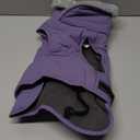 Dog Coat, Waterproof Dog Winter Jacket with Adjustable Buckle, Reflective Turtleneck Pet Snow Vest Warm Fleece Sweater for Small Medium Large Dogs - Purple, S