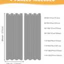 HolidayIdeas Outdoor Curtains for Patio Waterproof, 4 Panels - 54 x 95 Inch - Privacy Protection & Light Filtering Curtains Cream Grommet Outside Curtains for Porch, Gazebo, Pergola, Backyard