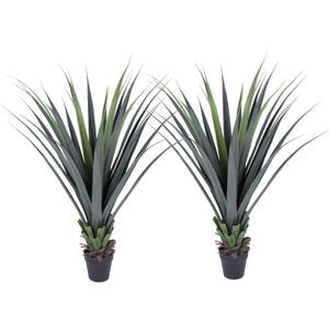 44inch Artificial Agave Plant Potted Plants Fake Agave Plant for Home Office Garden Indoor Outdoor Decoration (2PACK)