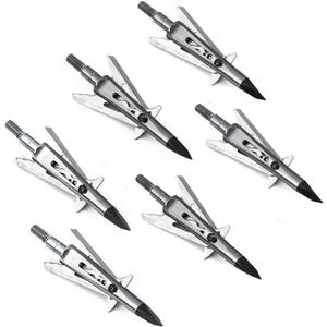 Bgary Broadheads 100 Grain Archery Broadheads for Crossbow Recurve Bow and Compound Bow 6PK/12PK