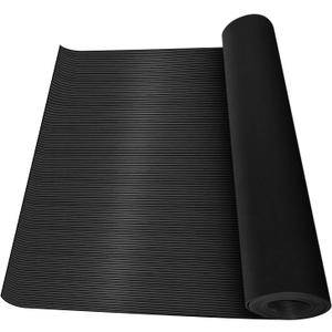 Rubber Floor Mat Heavy Duty Composite Rib Corrugated Rubber Flooring Rolls 4ft x 10ft x 3 mm, Garage Mat Non-Slip Rubber Protector Mat for Garage Warehouse Workshop Basement