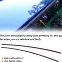 Front and Rear Upper Windshield Moulding Seal Compatible with BMW E60 E61 525i 530i 545i 550i M5 (Replaces 51317166841 + 51317027916)