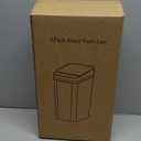 3 Pack Bathroom Trash Can with Lid, 2.5 Gallon Small Slim Trashcan, Automatic Trash Can Touchless, Motion Sensor Waterproof Plastic Trash Bin for Bedroom Kitchen Office Living Room (White)