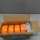 4'' x 2'' Industrial Replacement Wheels, Solid Polyurethane Wheels on Polyolefin Core with Dust Caps, 1/2'' Bore Heavy Duty Wheels 2400 lbs Capacity, Ideal for Trolleys, Carts(4 Packs)