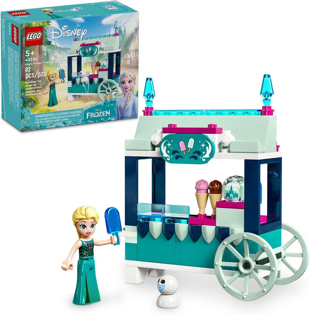 LEGO Disney Frozen Elsas Frozen Treats Building Set, Includes Elsa Mini-Doll and a Snowgie Figure, Elsa Toy Makes a Fun Gift for Girls and Boys who Love Frozen Toys, Disney Princess Doll, 43234