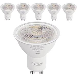 6-Pack GU10 LED Bulbs Dimmable,6W (50W Equivalent), 4000K Soft White 582 Lumens