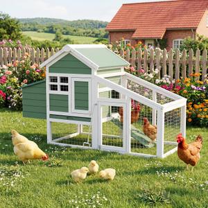Garvee Wooden Chicken Coop with Nesting Box, Outdoor Hen House