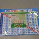 6 Pack Placemats for Kids, Non-Slip Washable Table Mat, Reusable Subtraction, Multiplication, Fraction, Addition, Division Placemats for Home, Kindergarten, Classroom, Nursery