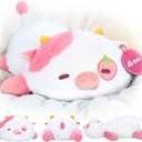 Weighted Stuffed Animals 4.0 Lbs  Weighted Strawberry Cow Plush, Weighted Plush Animals for Kids, Cow Weighted Pillow, Birthday Gifts for Women, Girls and Males (23 inch)