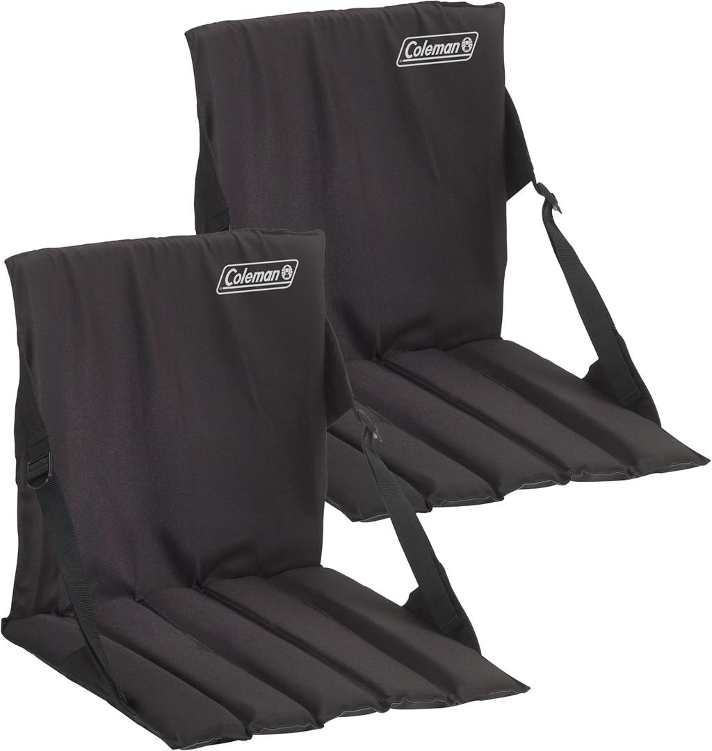 Coleman Stadium Seat, 2-Pack, with Built in Storage and Padded Seat, Easy to Carry