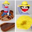 2 x ISMARTEN Cowboy Rider Dog Costume for Dogs Outfit Knight Style with Hat Pet Costume for Halloween Day (X-Large)