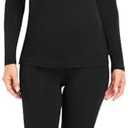 wirarpa Women's Fleece Lined Thermal Underwear Set Long Johns Base Layer Set for Women Winter Top Bottom, M