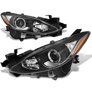 Headlight Assembly Projector Compatible With 2014-2016 14 15 16 Mazda 3 2014 2015 2016 14-16 Mazda 3 Passenger Side And Driver Side