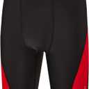 DEVOROPA Boys Swim Jammers Youth Competitive Swim Team Trunks Racing Swimsuit Athletic Swimming Shorts Slim/Standard/Husky (Medium, Black/Red)