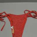 BERLOOK Women's Sexy Bikini Bottom Side Tie Cheeky Jacquard Tie Bikini Bottom, L