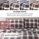 Comfort Spaces Cotton Flannel Sheets Queen Size, Ultra Soft Flannel Sheet Set with 14" Elastic Pocket , Plain Print Warm Flannel Bedding, Scottish Plaid Red 4 Piece