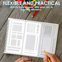 Handmade Flexible Record Template, 9 Pack Upgraded Journaling Planner Stencil Set for Dot Grid, Drawing, Checklists, Daily Planning, DIY Crafts, Reusable Templates Compatible with Coils Rings, White