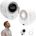 CHICWAY Portable Clip On Fan, 6-Speed Small Waist Fan with LED Display, 20H Rechargeable Personal Fan with Flashlight, Hands-Free Shirt/Belt/Desk Mini Fan for Outdoor, Travel, Camping