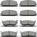 D1041 D1509 8pcs Front Rear Ceramic Brake Pads Sets Fit For 2007-2010 For Infiniti QX56,2007-2015 For Nissan Armada,2008-2015 For Nissan Titan