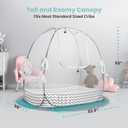 Crib Tent, Crib Net to Keep Baby in, Stop Baby from Climbing Out of Crib, Breathable Pop Up Crib Tent Cover with Auto-Lock Zipper, Easy Install Fits Standard Cribs