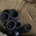 MUZIK 16 Inch Coffee Table Legs, 2 Pcs Industrial Metal Table Legs, Grey Steel Metal Pipes Vintage Furniture Legs