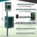 Blulu Dog Waste Station Outdoor, Dog Waste Trash Can for Backyard Park Yard