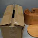 Large Oval Wooden Yarn Bowl Set  Portable Crochet Bowl with 9 Knitting Hooks + 5 Hooks + Yarn Ball, Complete Holiday Gift for Beginners & Enthusiasts Mother's Day gift (Walnut color)