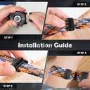 Braided-Bands Compatible with Garmin Vivoactive 6/Vivoactive 5/Vivoactive 3/Vivomove/Venu Sq/Venu 2 Plus/Forerunner 55/158/165/245/645 - 20mm Sport Stretchy Adjustable Replacement Strap for Galaxy Watch 7 6 5 4 (Denim Blue)