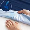 2 Pack Twin Mattress Protector, Waterproof Bed Fitted Sheet, Machine Washable 14" Deep Pocket Mattress Covers for Kids Bed, Navy Blue
