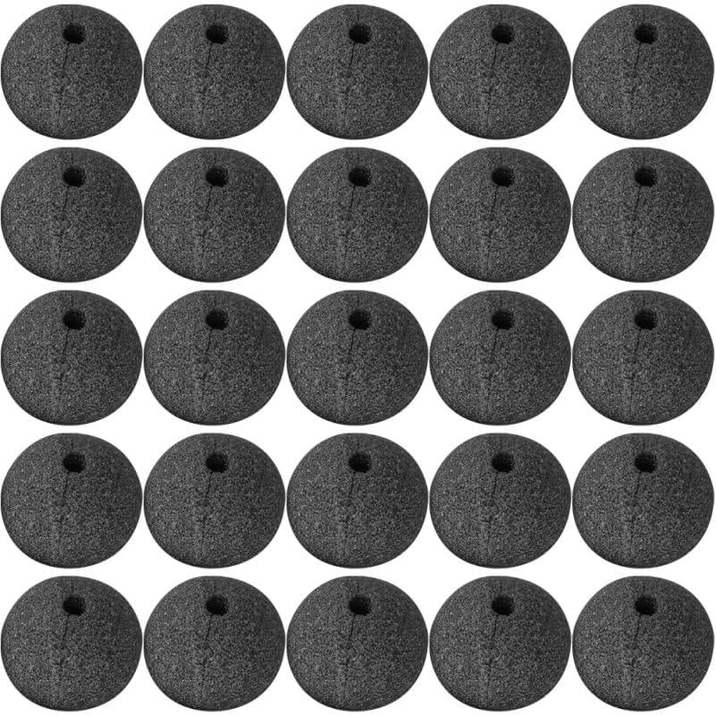 Totority 25pcs Carnival Sponge Nose Snowman Make up Sponges Halloween Clown Props Party Clown Costume Decorative Prop Circus Theme Party Decorations Rudolph Reindeer Nose Black