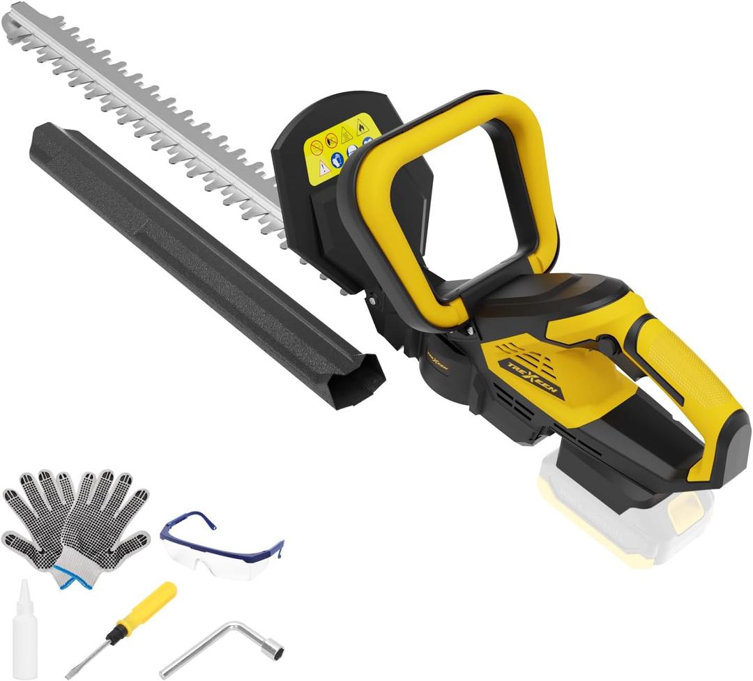 Hedge Trimmer for Dw 20V Battery,Hedge Trimmer Cordless with 22'' Dual-Action Blade and 3/5'' Cutting Capacity,1600RPM& Safety Lock (Battery Not Included)