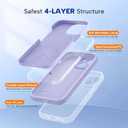 Miracase Compatible with iPhone 15 Case, [Soft Anti-Scratch Microfiber Lining], Liquid Silicone Case Gel Rubber Shockproof Drop Protection Phone Case for iPhone 15, Light Purple