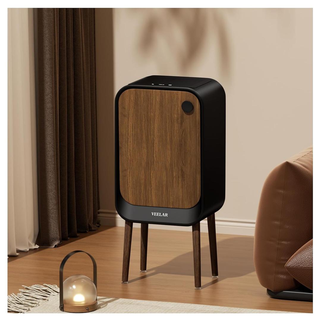 Motion Sensor Trash Can - Automatic Touchless 5.5 Gallon Garbage Bin for Bathroom, Bedroom, Kitchen, Office (Black)