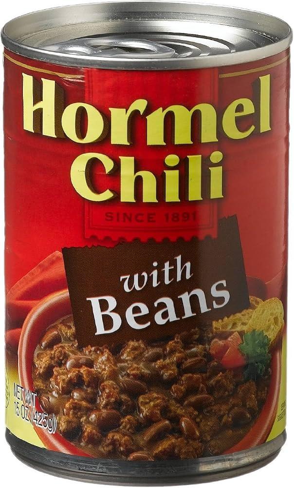 Hormel, Chili with Beans, 15oz Can (Pack of 4) BBD: 04-2029