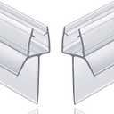 2 Pack Butecare Frameless Shower Door Bottom Seal With Long Sweep For Glass Doors (1/2" x 36")