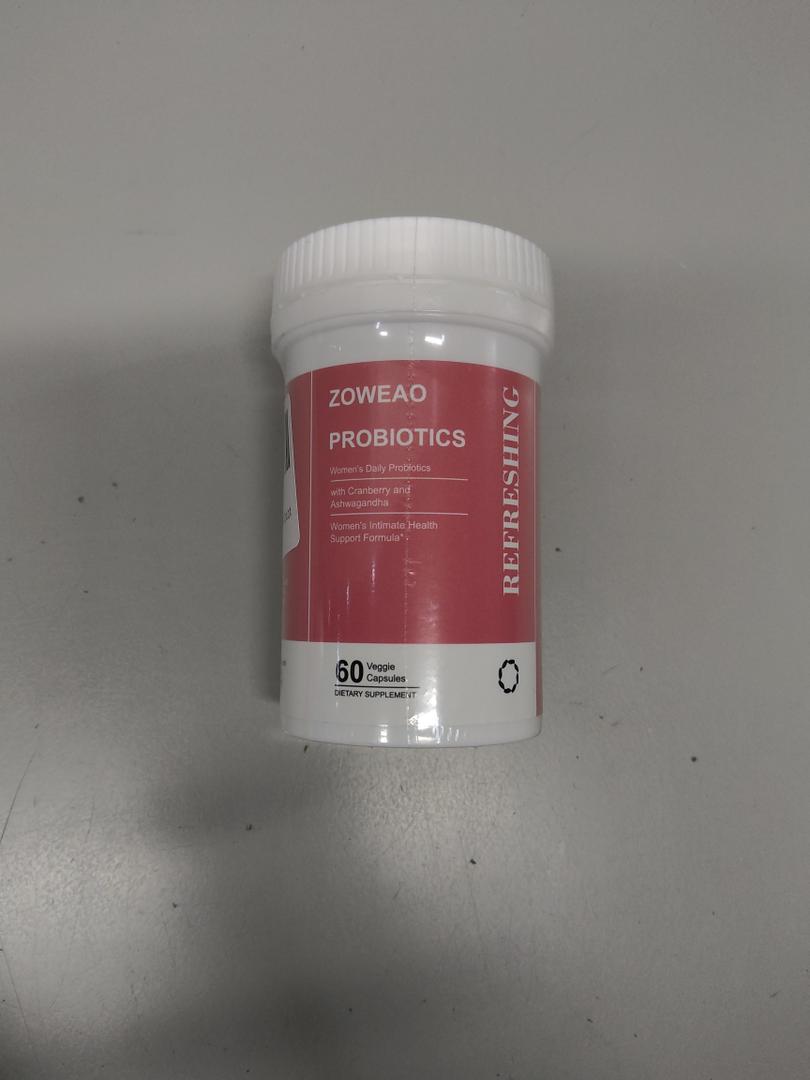 ZOWEAO Women's Dally Probiotics with Cranberry and Ashwagandha 60 Veggie Capsules. Pack of 2 EXP: 10/29/2027