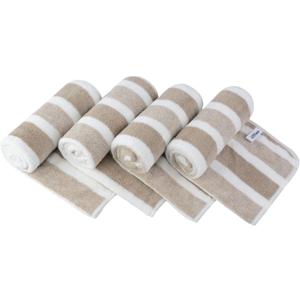 KinHwa Microfiber Hand Towels for Bathroom Soft and Absorbent Face Towels Brown Bathroom Hand Towels for SPA Hair Bath 30inchx16inch 4 Packs