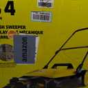 Krcher Walk Behind Outdoor Push Sweeper S 4 Twin for Workshops, Warehouses or Garages - 5X Faster Than a Push Broom, 5.25 Gallon Capacity, 26.8" Sweeping Width (Yellow)