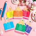 Sweetude 24 Pcs Pencil Shaped Gift Bags Teachers Bags Bulk with Handle Welcome Gift Bag for Students Classroom Party Decorations