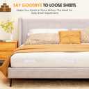 Upgrade Flat Bed Sheet Holders for Corners, 4Pcs Fitted Sheet Holders with Anti-Slip Base, Lock Sheet Grippers Keep Sheets Firm & Tight, Secure All Mattress Edges, No Loose Sheets, Easy to Install